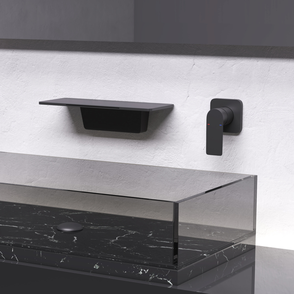 壁挂式浴室瀑布式水龙头Wall mounted bathroom waterfall faucet-5