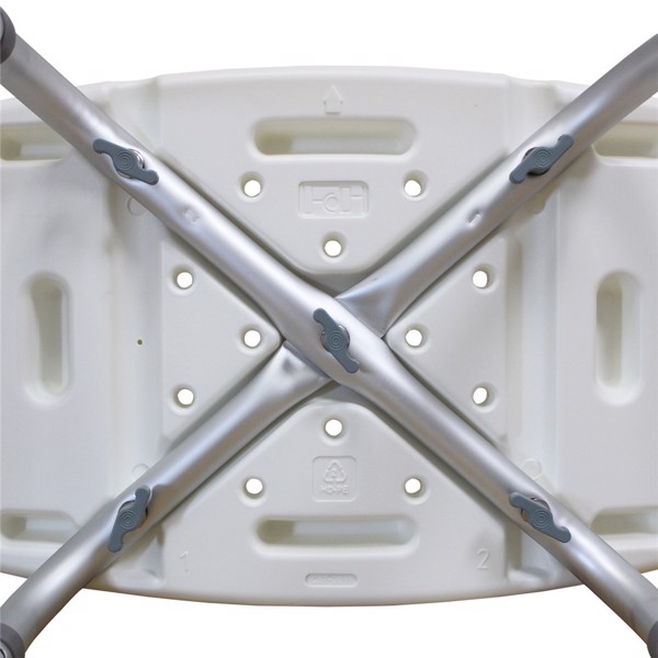 PE吹塑板铝管 方形座板 白色 洗澡椅 CST-3011-7