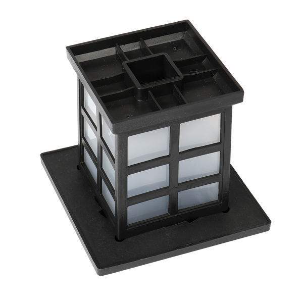 6pcs 黑色 草坪灯 37*9*9cm 塑料 带灯泡 600mA 宫灯 欧洲-21