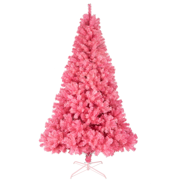 6ft 1600枝头 粉色 圣诞树 PVC树枝铁支架 N101 英国-11