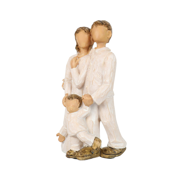 三口之家雕塑创意家庭小雕像树脂爱心家庭雕像装饰-6