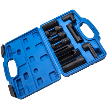 氧传感器拆卸工具包10Pcs Oxygen Sensor Socket Ratchet Oil Pressure Sending Units Removal Pull Tool Kit 1/2\\'\\',  3/8\\"