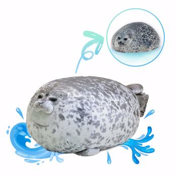 海豹公仔抱枕柔软海洋动物枕头儿童可爱靠垫公仔40 厘米