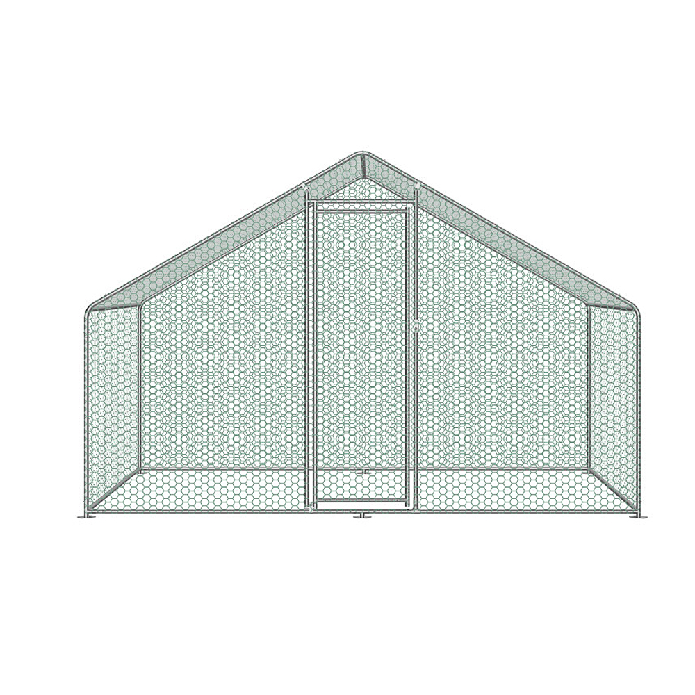Large Walk in Chicken Coop 9.8 x 6.6 x 6.6 ft with Run Hen House Rabbits Habitat with Waterproof and Anti-Ultraviolet Cover for Outdoor Backyard Farm, Pet Cage(3m x 2m x 2m)