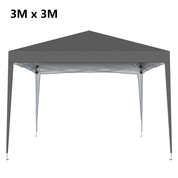 3x3M 弹出式速开凉棚 帐篷 210D 带防水涂层 + 收纳袋 深灰色-3