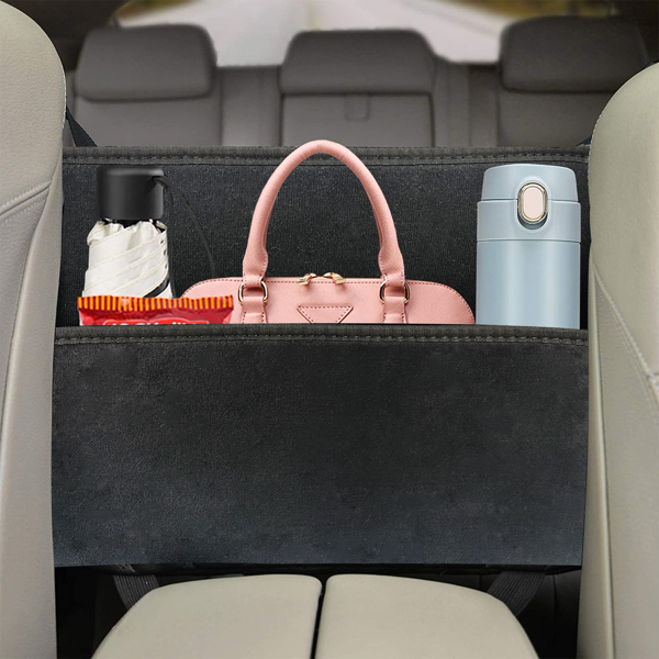 【沃尔玛禁售】汽车钻石收纳袋 Bling Handbag Holder for Car, Large Capacity Car Seat Organizer, Purse Bling Organizer White Diamond-5