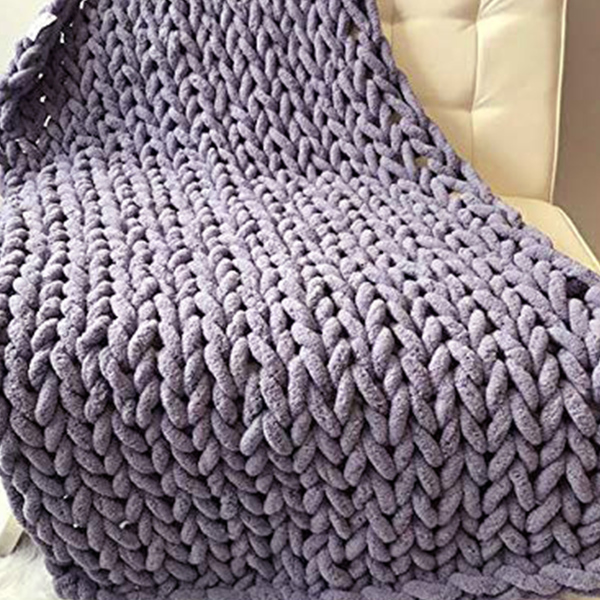 1.2*1.5米，浅灰色，雪尼尔针织毛毯家居装饰椅子沙发毯-7