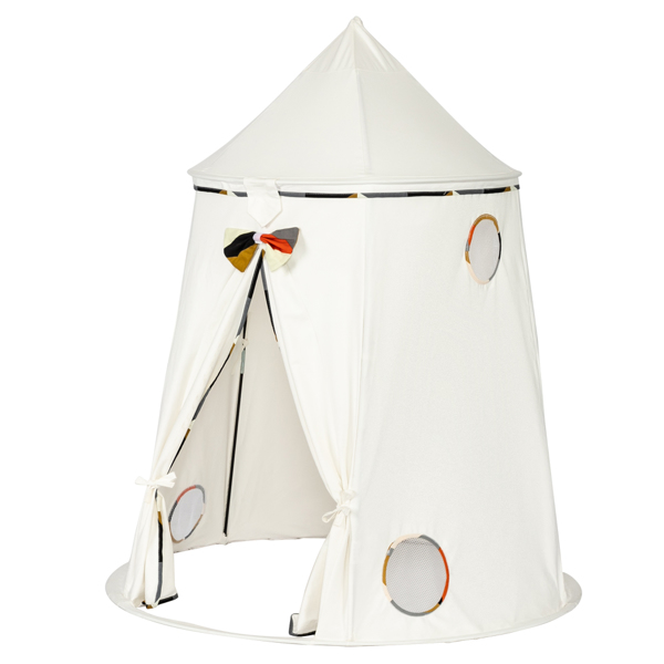 儿童帐篷-蒙古包帐篷-纯棉布-尖顶圆柱形-白色-10