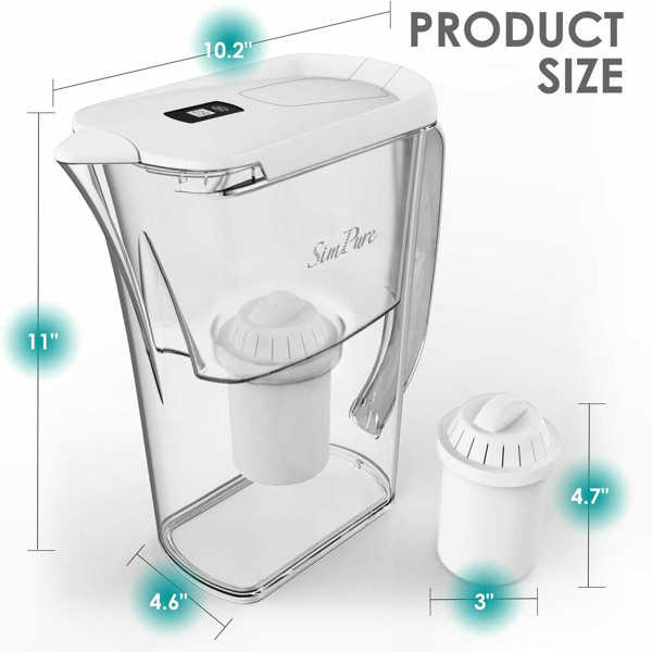 SimPure 饮用水过滤罐4级复合水过滤器DP03R 亚马逊eBay禁售-9