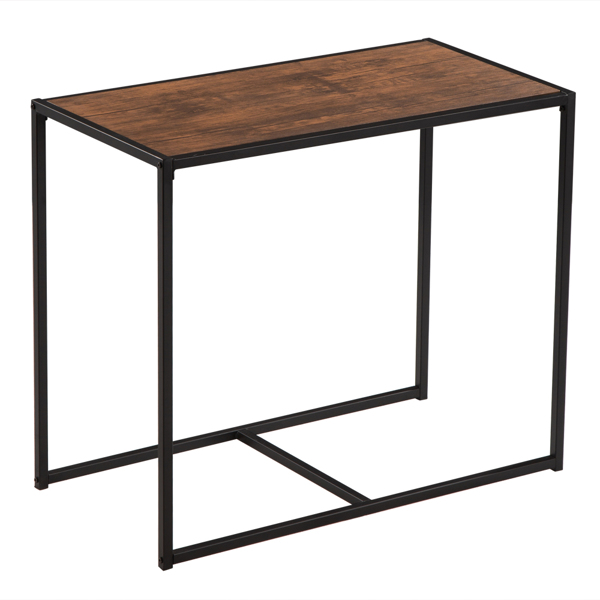 P2密度板 棕榆木色 黑烤漆 餐桌椅套装 1桌2椅 长方形 简约风格 N102-34