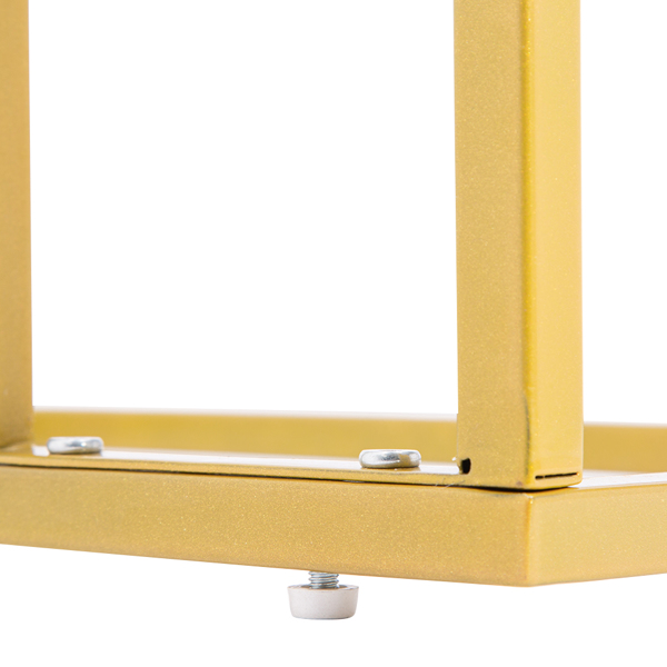 拆装 单层 C型桌 大理石 PVC 密度板 铁 边几 白色 金色喷塑 30*48*58cm N101 英国 欧洲-8