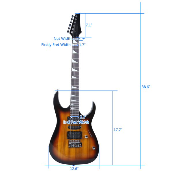 双-单-双拾音器 170型电吉他 日落色 N201-11