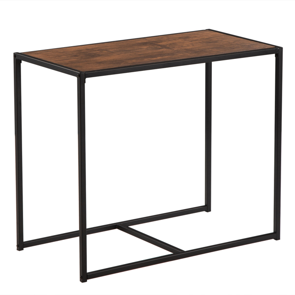P2密度板 棕榆木色 黑烤漆 餐桌椅套装 1桌2椅 长方形 简约风格 N102-18