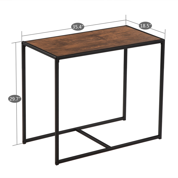 P2密度板 棕榆木色 黑烤漆 餐桌椅套装 1桌2椅 长方形 简约风格 N102-9