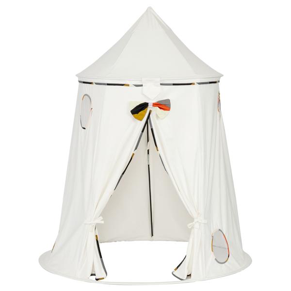儿童帐篷-蒙古包帐篷-纯棉布-尖顶圆柱形-白色-8