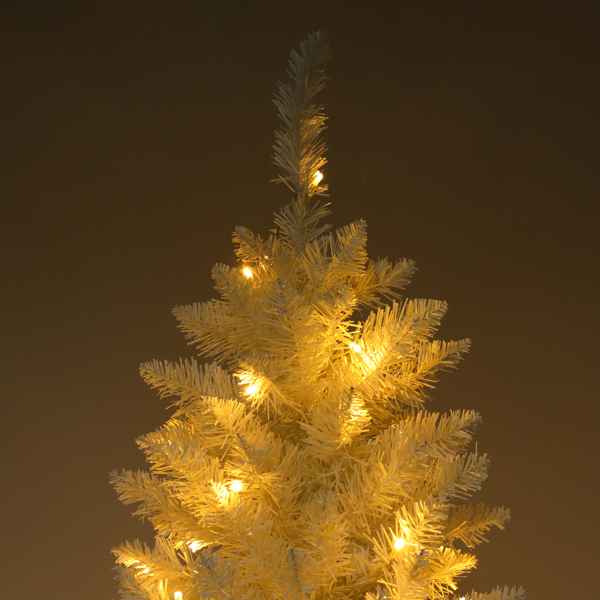 白色 7.5ft 350灯 暖色8模式 尖头铅笔造型 PVC材质 圣诞树 美规 N101 美国-6