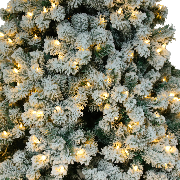 绿色植绒 6ft 550灯 暖色8模式 928枝头 自动树结构 PVC材质 圣诞树 美规 N101 美国-10