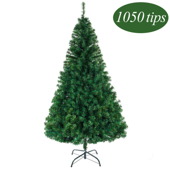 6ft 1050枝头 嫩绿 圣诞树 PVC树枝铁支架 N101 英国 法国 德国