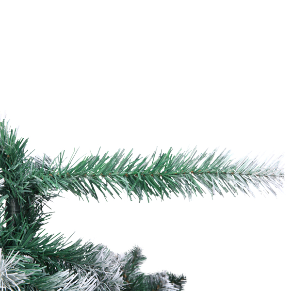 绿色尖头喷白 7ft 870枝头 PVC材质 圣诞树 N101 欧洲-12