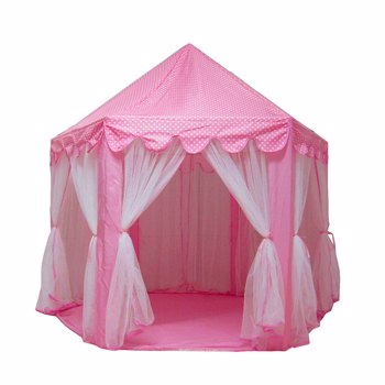 LALAHO-儿童帐篷-六角公主游戏帐篷-210T春亚纺-1.4m直径-粉色