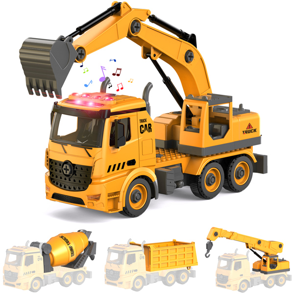（亚马逊禁售）可拆装积木惯性工程车玩具四合一-1