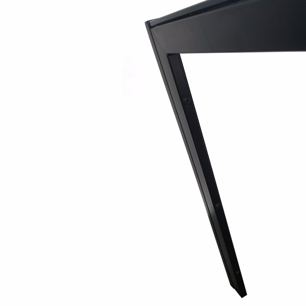 4人座桌腿框架一体 方形桌腿 餐桌 钢化玻璃铁管 黑色 120*70*75cm N101-4
