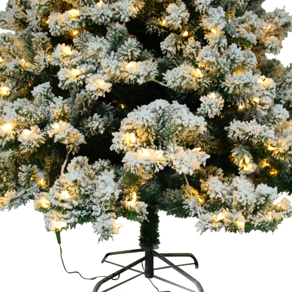 绿色植绒 6ft 550灯 暖色8模式 928枝头 自动树结构 PVC材质 圣诞树 美规 N101 美国-11