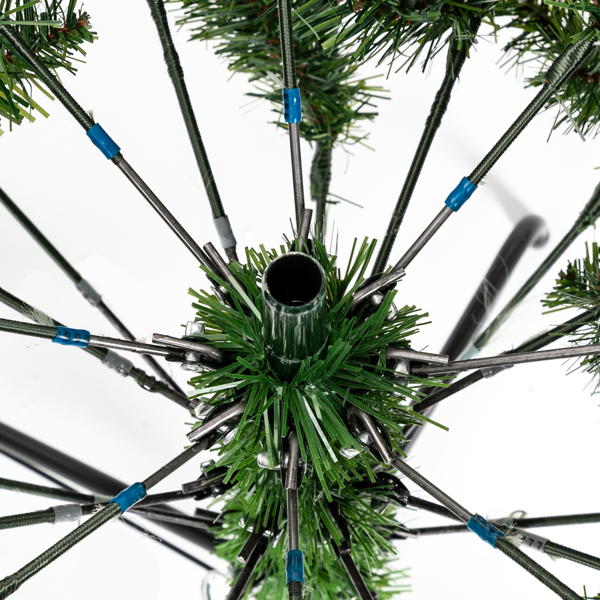 绿色植绒 7ft 1350枝头 61松果 自动树结构 PVC材质 圣诞树 N101 欧洲-21