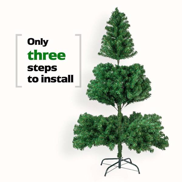 绿色 6ft 1050枝头 PVC材质 圣诞树 N001 欧洲-5