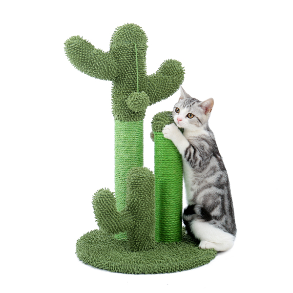绿色仙人掌猫抓柱子带有3个猫抓柱，1个吊球，猫互动玩具适合小型猫（周末无法发货，请谨慎下单）-7