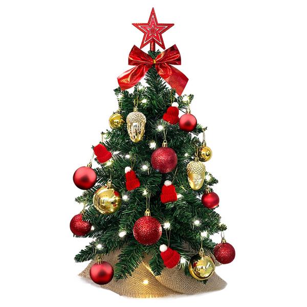 圣诞树带LED灯 24英寸 带精美装饰品-7