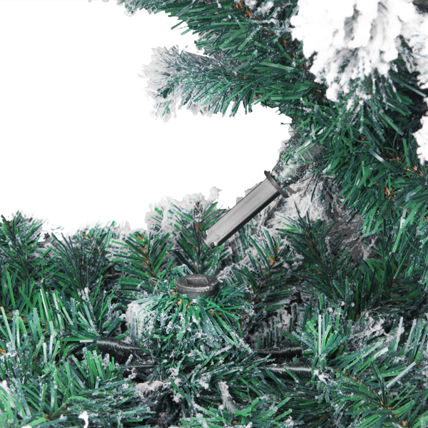 绿色植绒 7ft 1300枝头 自动树结构 PVC材质 圣诞树 N101 欧洲-10