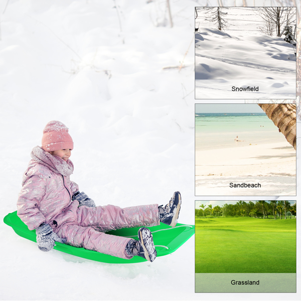 【滑雪用品】2pcs 88*42*11cm 红绿色 滑雪板 塑料 S101-27