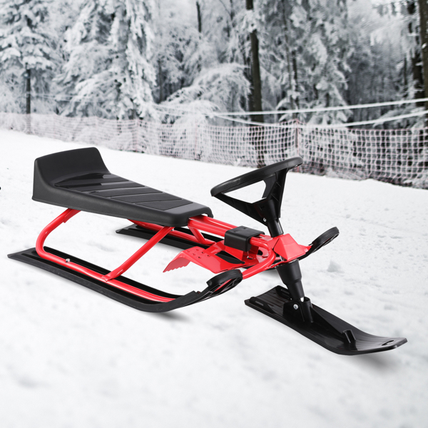 【滑雪用品】铁架 117*50*38cm 红黑 雪橇 儿童 75kg N001-25
