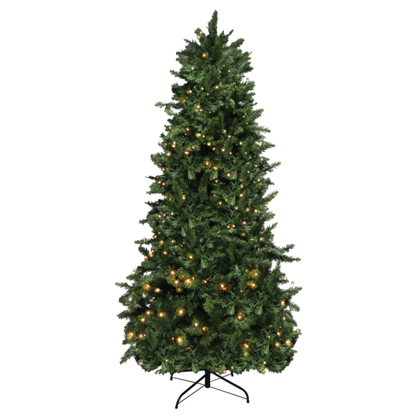 绿色 7.5ft 550灯 暖色8模式 1346枝头 圣诞树 美规 N101 美国-3