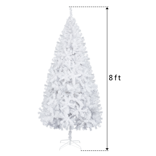 白色 8ft 1138枝头 平头 PVC材质 圣诞树 N101 美国-12