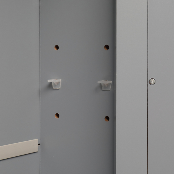 2镜门 1储物层 密度板喷漆  灰色 浴室壁柜 N001-16
