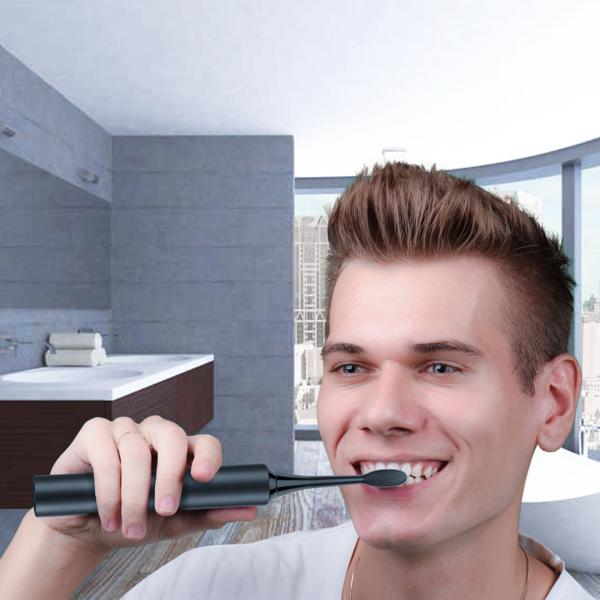 Lächen 电动牙刷声波牙刷双支、2 个旅行盒、5 种模式和 10 个替换刷头-9
