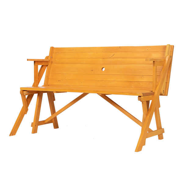 两用连体 黄色 连体桌椅 实木 138.5*137*75cm 150kg N001-20