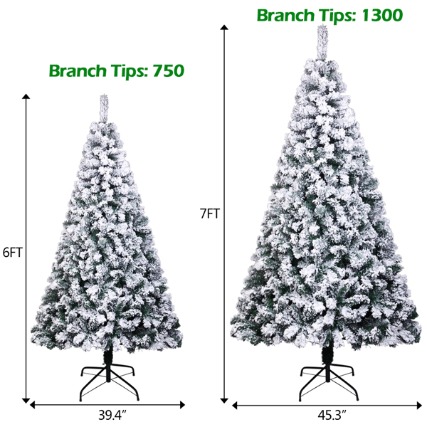 绿色植绒 7ft 1300枝头 自动树结构 PVC材质 圣诞树 N101 欧洲-23