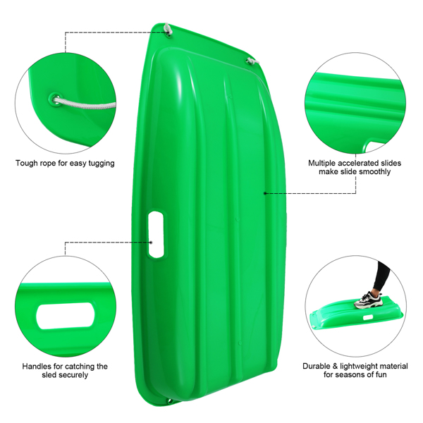 【滑雪用品】2pcs 88*42*11cm 红绿色 滑雪板 塑料 S101-14