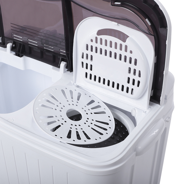 美规 XPB35-ZK35 14.3lbs 洗衣机 110V 360W 双桶 带排水泵 塑料 灰色盖板 带波浪 半自动-12