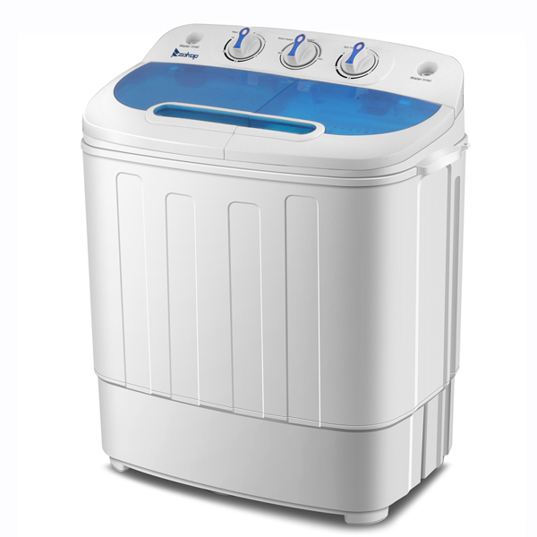 ETL标准美规 XPB46-RS4 13.4lbs 洗衣机 110V 550W 双桶带排水泵 塑料 蓝白 半自动-6