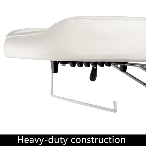 PVC皮铁框架 73in 靠背腿角度可调 带小凳 美容床 白色 HZ015-22