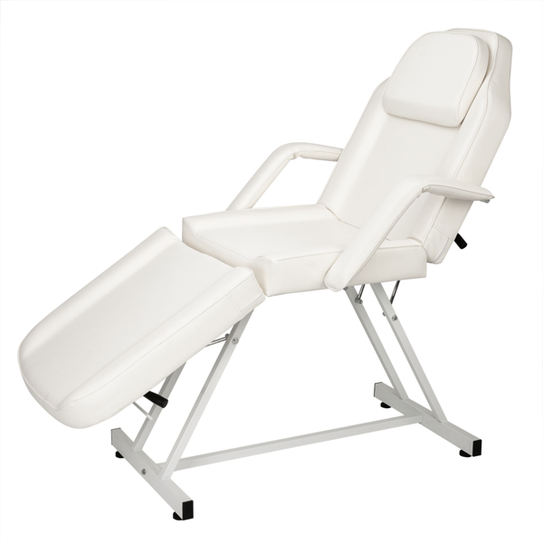PVC皮铁框架 73in 靠背腿角度可调 带小凳 美容床 白色 HZ015-23