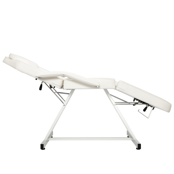 PVC皮铁框架 73in 靠背腿角度可调 带小凳 美容床 白色 HZ015-13