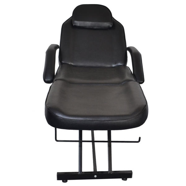 PVC皮铁框架 73in 靠背腿角度可调 带小凳 美容床 黑色 HZ015-19