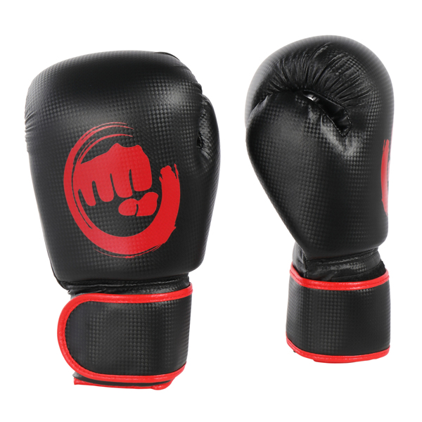 12Oz 黑色 PVC+压缩海绵 拳击手套 搏击训练 N001-5