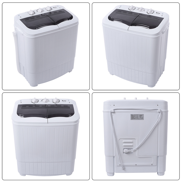 美规 XPB35-ZK35 14.3Lbs 洗衣机 110V 360W 双桶 塑料 灰色盖板 半自动-28