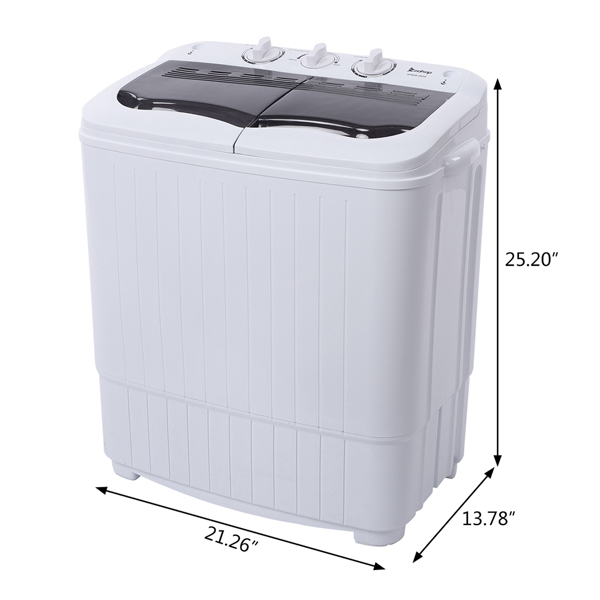 美规 XPB35-ZK35 14.3lbs 洗衣机 110V 360W 双桶 带排水泵 塑料 灰色盖板 带波浪 半自动-25